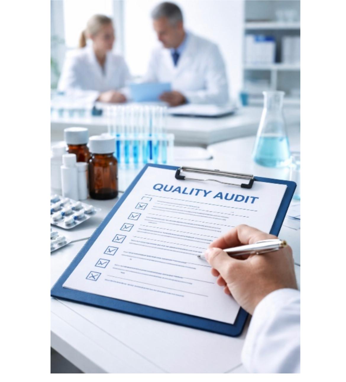 Chaîne de production pharmaceutique — audit qualité dans le secteur de la santé